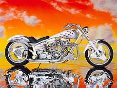 White Silver Custom Harley-Davidson